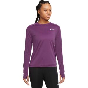 Nike NK DF PACER CREW Dámske bežecké tričko, fialová, veľkosť M