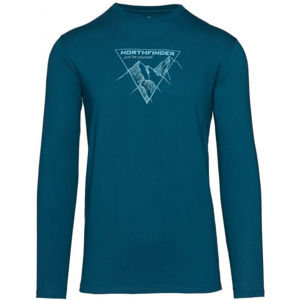 Northfinder VANPY Pánske tričko s potlačou, tyrkysová,svetlomodrá, veľkosť