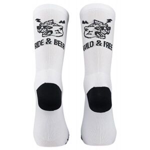 Northwave RIDE & BEER Pánske cyklo ponožky, biela, veľkosť 40-43