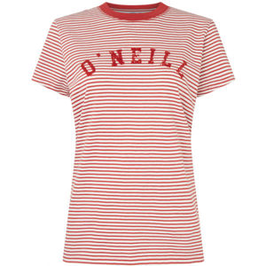 O'Neill LW ESSENTIALS STRIPE T-SHIRT červená S - Dámske tričko