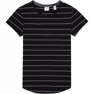O'Neill LW STRIPE LOGO T-SHIRT Dámske tričko, čierna,biela, veľkosť