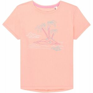 O'Neill LG S/SLV ISLAND T-SHIRT Dievčenské tričko, lososová,biela,sivá, veľkosť