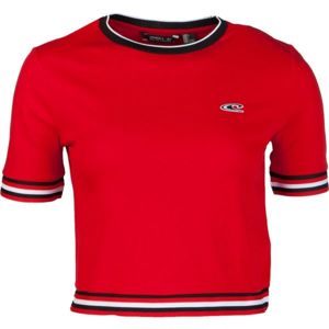O'Neill LW SPORT STRIPE RIB TEE červená S - Dámske tričko