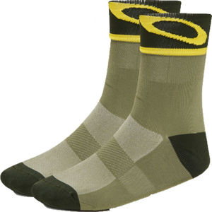 Oakley SOCKS 3.0 Unisex ponožky, zelená, veľkosť XL