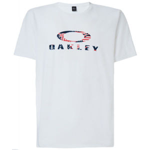 Oakley USA FLAG ELLIPSE SS TEE biela L - Pánske triko