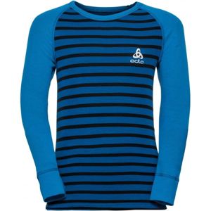 Odlo BL TOP CREW NECK L/S ACTIVE WARM KIDS modrá 128 - Detské tričko s dlhým rukávom