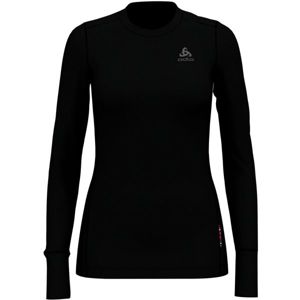 Odlo SUW TOP CREW NECK L/S NATURAL 100% MERINO Dámske tričko s dlhým rukávom, čierna, veľkosť S