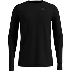 Odlo SUW TOP CREW NECK L/S NATURAL 100% MERINO Pánske tričko s dlhým rukávom, čierna, veľkosť XL