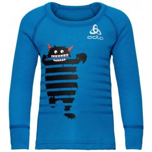 Odlo BL TOP CREW NECK L/S ACTIVE WARM TREND K modrá 92 - Detské tričko