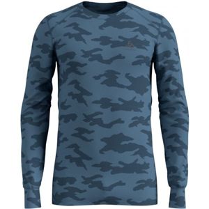 Odlo SUW MEN'S TOP L/S CREW NECK ACTIVE WARM XMAS modrá M - Pánske tričko