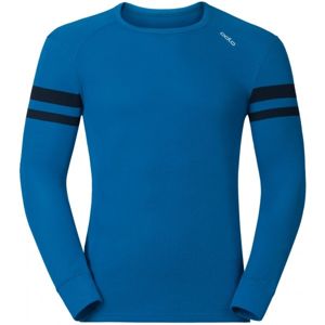 Odlo JUL PRINT SHIRT L/S CREW NECK modrá L - Pánske funkčné tričko