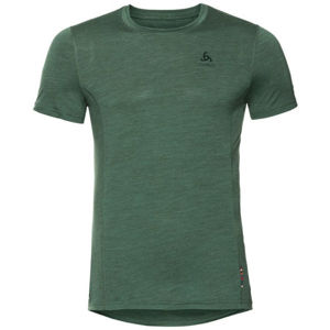 Odlo SUW MEN'S TOP CREW NECK S/S NATURAL+ LIGHT zelená M - Pánske tričko