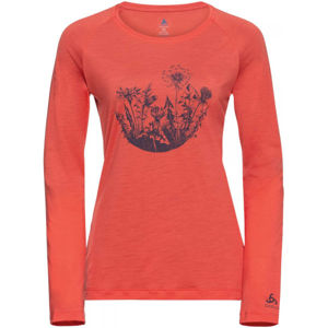 Odlo WOMEN'S T-SHIRT CREW NECK L/S CONCORD oranžová M - Dámske tričko