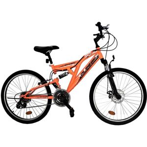 Olpran MAGIC DISC 24" oranžová NS - Detský celoodpružený bicykel
