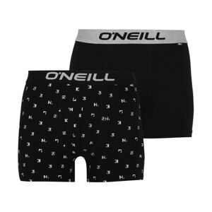 O'Neill AOP LOGO&PLAIN 2-PACK Pánske boxerky, čierna, veľkosť M