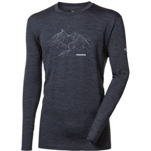 PROGRESS MAGAR TREK Pánske Merino tričko, tmavo sivá, veľkosť XL