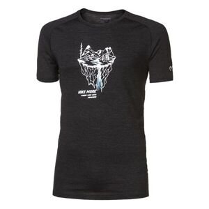 PROGRESS TASMAN Pánske Merino tričko s krátkym rukávom, čierna, veľkosť
