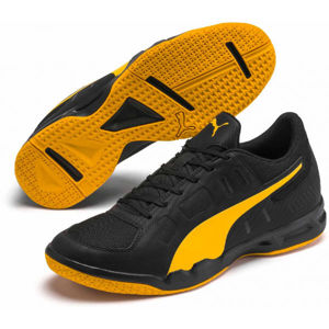 Puma AURIZ Pánska volejbalová obuv, čierna,žltá, veľkosť 45
