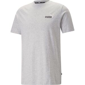 Puma ESS+2 COL SMALL LOGO TEE Pánske tričko, sivá, veľkosť M