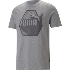 Puma GRAPHICS RUDAGON TEE Pánske tričko, sivá, veľkosť XXL