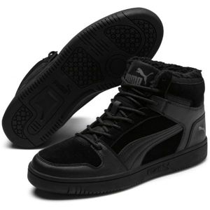 Puma REBOUND LAYUP SD FUR Pánska voľnočasová obuv, čierna, veľkosť 42.5