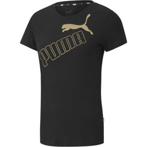Puma AMPLIFIED GRAPHIC TEE Dámske tričko, čierna,zlatá, veľkosť