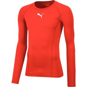 Puma LIGA BASELAYER TEE LS Pánske funkčné tričko, červená, veľkosť L
