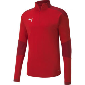 Puma TEAM FINAL 21 TRAINING 14 ZIP TOP Pánske športové tričko, červená, veľkosť XL
