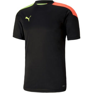 Puma FTBLNXT SHIRT Pánske tričko, čierna,reflexný neón, veľkosť