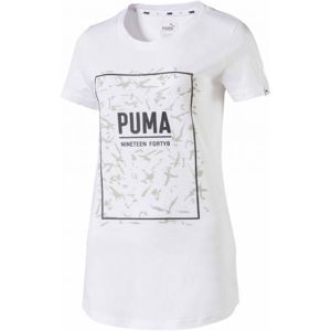 Puma FUSION GRAPHIC TEE biela L - Dámske tričko