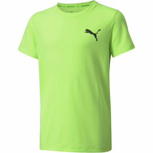 Puma ACTIVE SMALL LOGO TEE Chlapčenské športové tričko, svetlo zelená, veľkosť 152