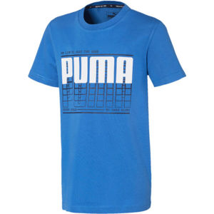 Puma ACTIVE SPORTS GRAPHIC TEE B Chlapčenské športové tričko, modrá,biela, veľkosť