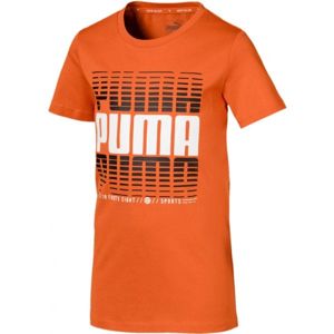 Puma ACTIVE SPORTS TEE B Chlapčenské športové tričko, oranžová, veľkosť 128