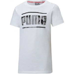Puma ALPHA TEE Dievčenské športové tričko, biela, veľkosť 152