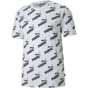 Puma AMPLIFIED AOP TEE Pánske športové tričko, biela,čierna, veľkosť