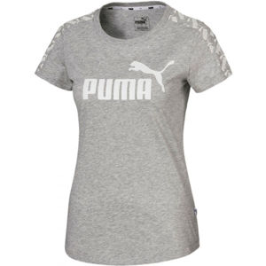Puma AMPLIFIED TEE Dámske športové tričko, sivá,biela, veľkosť