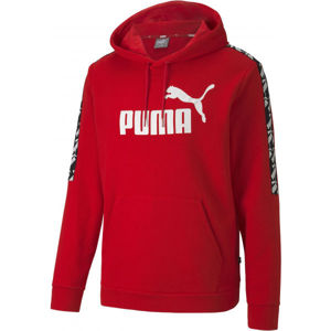 Puma APLIFIED HOODED TL červená M - Pánska športová mikina