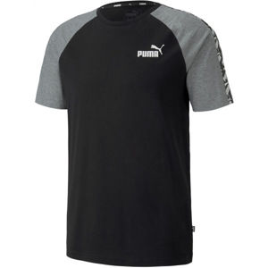 Puma APLIFIED  RAGLAN TEE čierna M - Pánske športové tričko