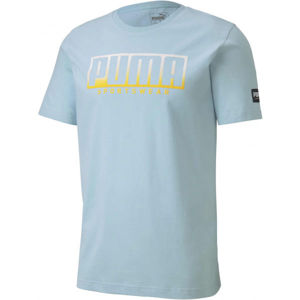 Puma ATHLETIC TEE BIG LOGO modrá S - pánske športové tričko