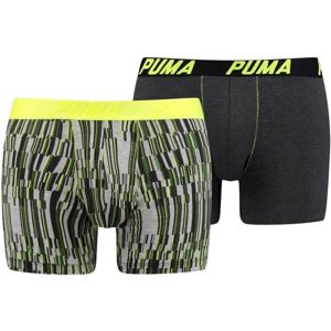 Puma BASIC BOXER 2P Pánske boxerky, čierna,sivá,zelená, veľkosť