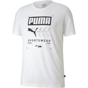 Puma BOX PUMA TEE biela XXL - Pánske športové tričko