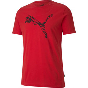 Puma CAT BRAND LOGO TEE červená L - Pánske športové tričko