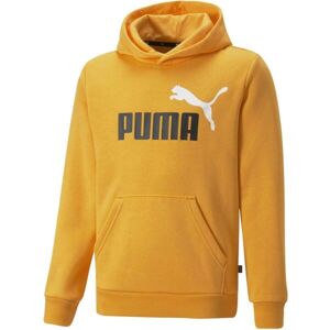 Puma ESS + 2 COL BIG LOGO HOODIE FL B Chlapčenská mikina, žltá, veľkosť