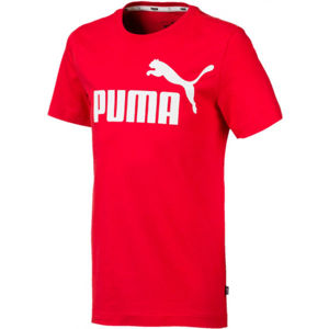 Puma ESS LOGO TEE B Chlapčenské tričko, červená, veľkosť 140