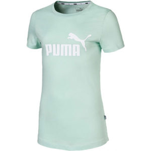 Puma ESS LOGO TEE G svetlo zelená 116 - Dievčenské športové tričko