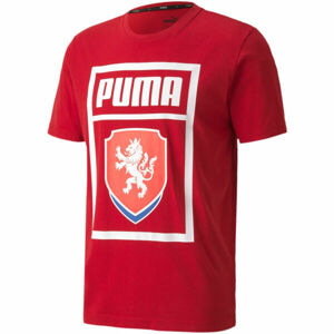Puma FACR PUMA DNA TEE Pánske futbalové tričko, červená, veľkosť L