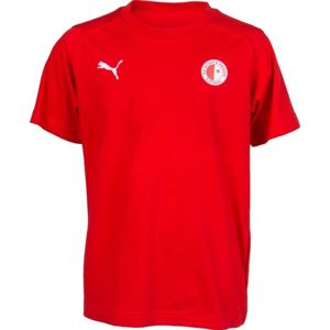 Puma LIGA CASUALS TEE JR SLAVIA Detské športové tričko, červená, veľkosť 164