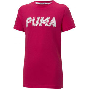 Puma MODERN SPORTS LOGO TEE G Dievčenské tričko, ružová, veľkosť 128