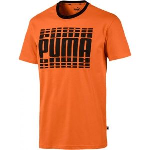 Puma REBEL BOLD TEE Pánske tričko, oranžová,čierna, veľkosť