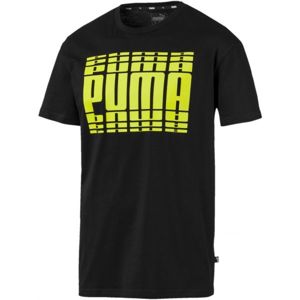 Puma REBEL BOLD TEE Pánske tričko, čierna,žltá, veľkosť